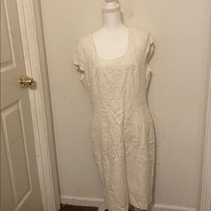 Ashro Cream Linen Blend Garment